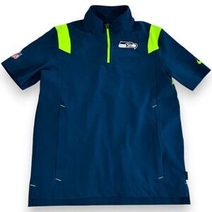 Seattle Seahawks Mens M Jacket Half Zip Nike On Field Short Sleeve Coaches